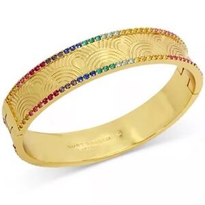 Kurt Geiger Gold Bracelet with Rainbow Stones